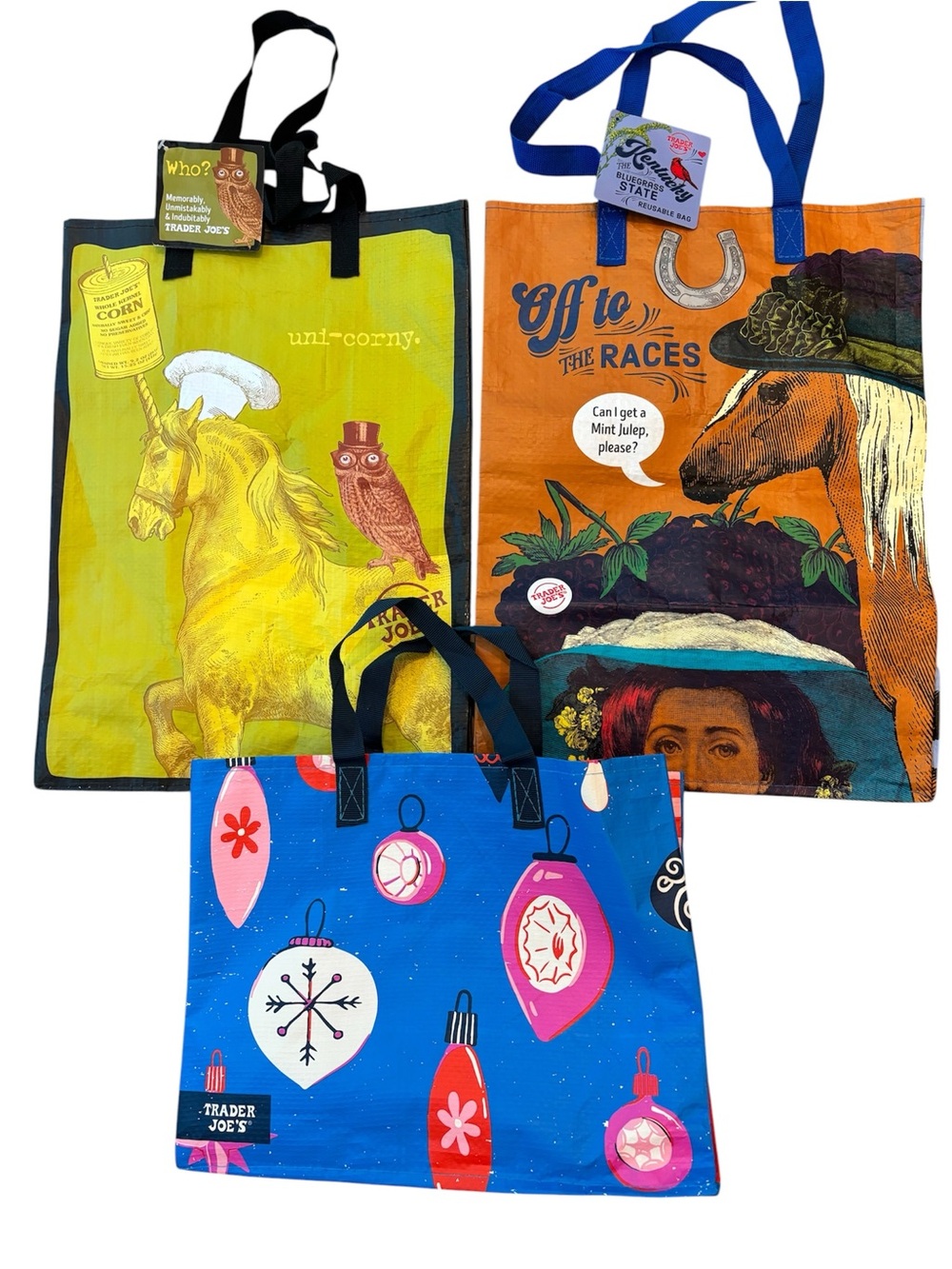 Trader Joe’s Lot of 3 Bags Reusable Totes